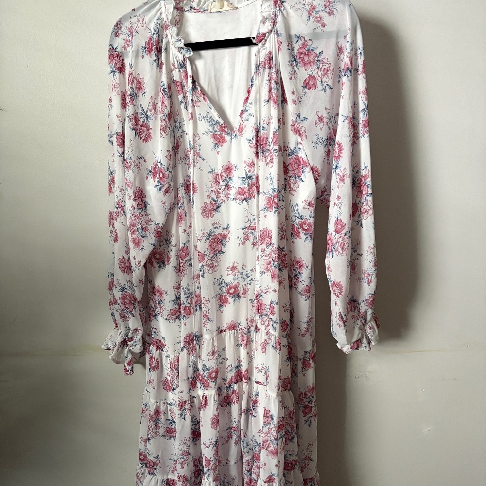 White floral dress